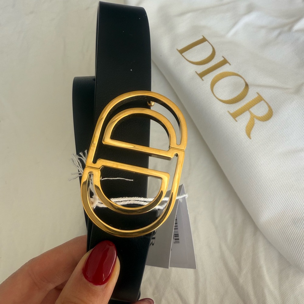 Dior Black and Gold Women's Belt